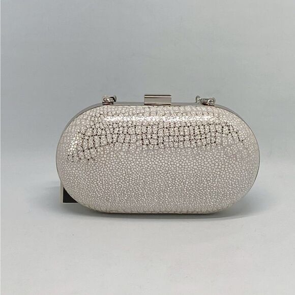 Chiara Boni Alba Metallic Leather Clutch - Picture 5 of 11